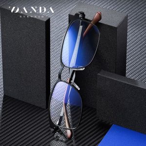 Fashion Blue Light Blocking Computer Glasses Metal Eyewear Frames