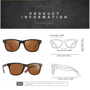 Fashion Classic Polarized Sunglasses For Men - Brown