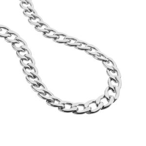 Fashion Curb Cuban Mens Necklace Chain Shellhard Silver Color Link Chains For Men Women Hip Hop Unisex