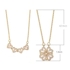 Fashion Four Leaf Clover Pendant Clavicle Necklace - Gold