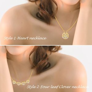 Fashion Four Leaf Clover Pendant Clavicle Necklace - Gold