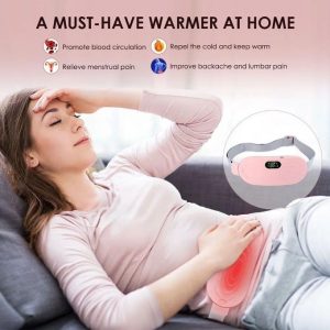 Fashion Menstrual Heating Pad Smart Warm Palace Belt Relief Waist Pain Cramps Vibrating Abdominal Massager Electric Device