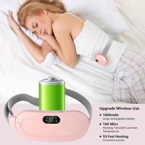 Fashion Menstrual Heating Pad Smart Warm Palace Belt Relief Waist Pain Cramps Vibrating Abdominal Massager Electric Device