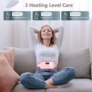 Fashion Menstrual Heating Pad Smart Warm Palace Belt Relief Waist Pain Cramps Vibrating Abdominal Massager Electric Device