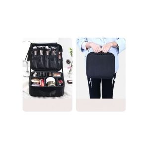 Fashion Removable Compartment Portable Cosmetic Bag