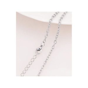 Fashion Romantic 2 Piece Men's Ladies Lovers Couple Necklaces Star Moon Chain-Silver