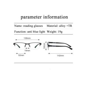 Fashion Super Light Portable Business Reading Glasses For Men