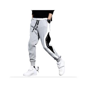 Fashion Sweatpants Pockets Pants Man Sweatpants Youthful Vitality Trousers Black