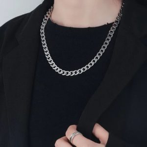 Fashion Titanium Steel Cuban Hip Hop Necklace