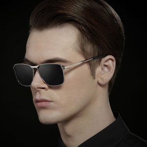 Fashion Vintage Square Sunglasses Male UV400 Polarized Lens Sun Glasses