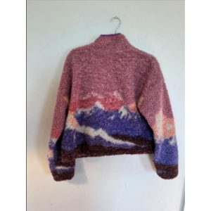 Fashion Wild Fable Women's Full Zip Fleece Sherpa Sweatshirt Multicolor M Med Medium NWT