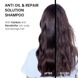 GLOWFEEL Anti Oil Repair Solution Shampoo - Shiny And Smooth Hair Anti Broken Hair With Keratin