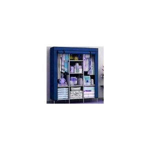 HOMMY 3 Column Portable Wardrobe - Navy Cover