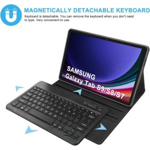 Keyboard Case for Samsung Galaxy Tab S9 Plus 12.4 inch With S Pen holder slot