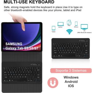 Keyboard Case for Samsung Galaxy Tab S9 Plus 12.4 inch With S Pen holder slot