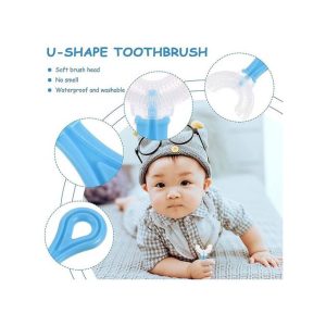 Kids Toothbrush 2-6yrs With U-shaped For 360° Cleaning