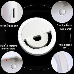 LED Clip-On Selfie Ring Light