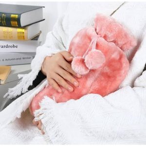 Luxury Cosy 2 Litre Hot Water Bottle with Faux Fur Cover