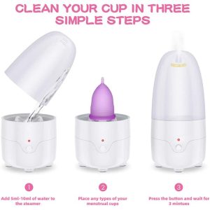 Menstrual Cup Steamer Cleaner，High Temperature Steam Sterilization, One Button Control