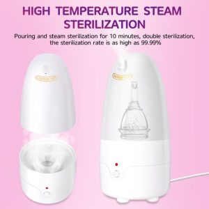 Menstrual Cup Steamer Cleaner，High Temperature Steam Sterilization, One Button Control