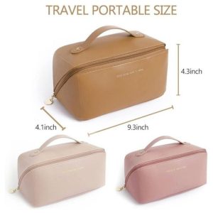 Multifunctional Waterproof Large Leather Cosmetic Bag/Toiletries/Makeup Travel Bag - Available in Different Colors