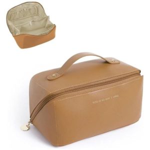 Multifunctional Waterproof Large Leather Cosmetic Bag/Toiletries/Makeup Travel Bag - Available in Different Colors