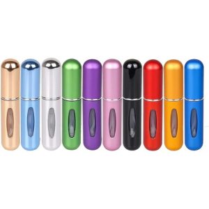 Portable Mini Refillable Perfume Bottle Spray Scent Pump Empty Atomizer Bottle For Travel (Mixed Color)