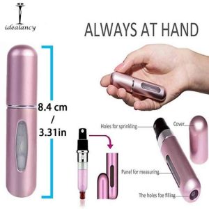 Portable Mini Refillable Perfume Bottle Spray Scent Pump Empty Atomizer Bottle For Travel (Mixed Color)