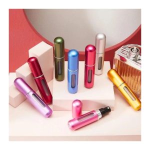 Portable Mini Refillable Perfume Bottle Spray Scent Pump Empty Atomizer Bottle For Travel (Mixed Color)