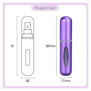 Portable Mini Refillable Perfume Empty Spray Bottle Mini Atomizer Bottom Refill Pump Case for Traveling Outgoing Purse, Multicolored