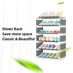 Shoes Rack Closet Storage Assembly Rack Clothes Organizer 6-layer