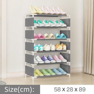 Shoes Rack Closet Storage Assembly Rack Clothes Organizer 6-layer