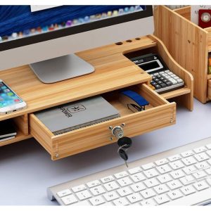 Wooden Storage Rack, Computer Desk Rack, Drawer Storage Rack