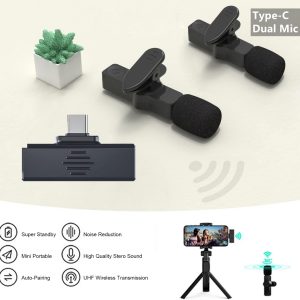 Labo xabo microphone xarig la'aan ah/wireless oo iphone, ipad ku habboon