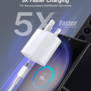 Jaajar 2 PACK 25W Samsung Phone oo degdeg ku jaajareeyo