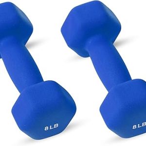 COLOUR DUMBELLS SET 8 KG