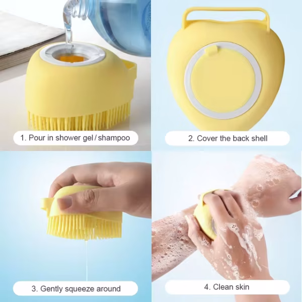 SILICONE MASSAGE BATH BRUSH