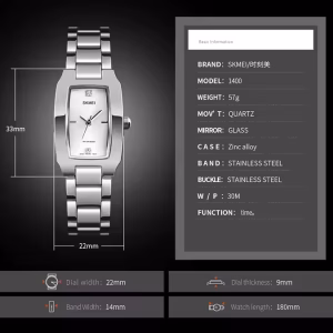 SKMEI WOMEN WATCH METAL