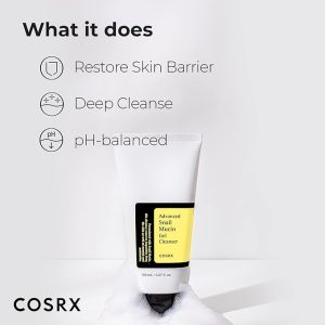 COSRX Advanced Snail Mucin Gel Cleanser.