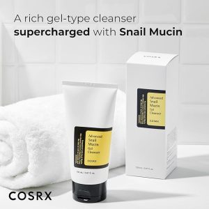 COSRX Advanced Snail Mucin Gel Cleanser.