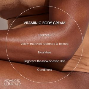 Advanced Clinicals Vitamin C Cream Visibly Brightening Body Lotion