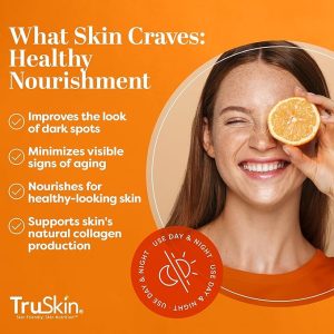 TruSkin Vitamin C Serum For Face – Anti Aging Formula with Vitamin C, Hyaluronic Acid, Vitamin E