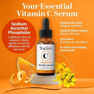 TruSkin Vitamin C Serum For Face – Anti Aging Formula with Vitamin C, Hyaluronic Acid, Vitamin E