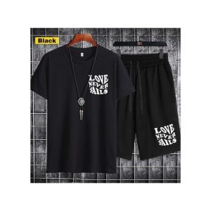 Yixin 【2 Pieces 】Short-sleeved T-shirt Set/top + Pants1201-3