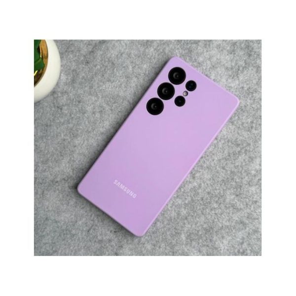 Soft Silicone Back Cover for Samsung Galaxy S25 Ultra – Shockproof, Slim Fit, Anti-Fingerprint – Purple