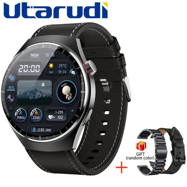 Utarudi GS80 HD Round Screen Smart Watch Fashionable Dial Health Monitor IP68 Waterproof 7-10 Day Battery