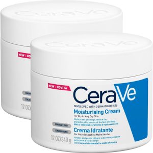 CeraVe 2x Moisturizing Face and Body Cream for Dry and Very Dry Skin