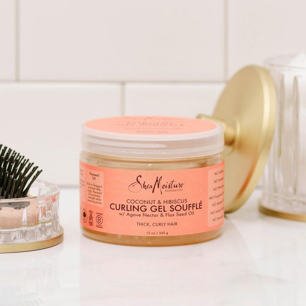 SheaMoisture Coconut Hibiscus Curling Gel and Smoothie for Thick Curly Hair 12 oz Each - Image 2