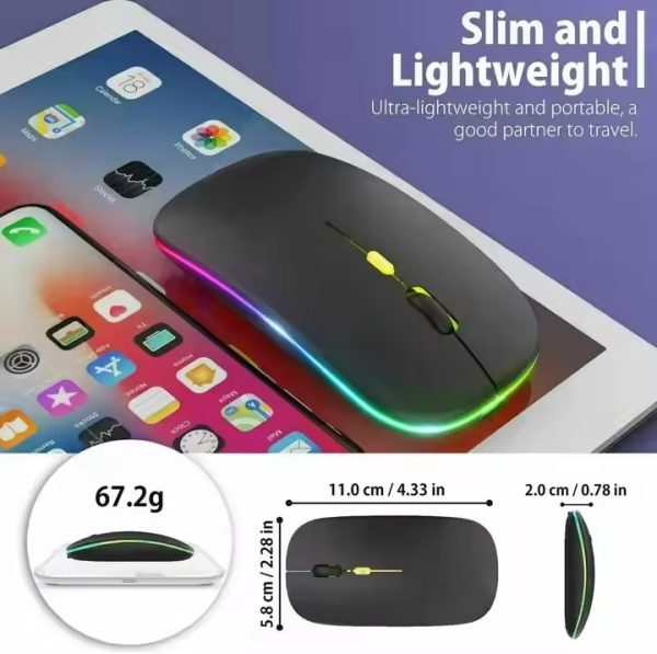 Quality USB Rechargeable Wireless Optical Mouse - Image 2