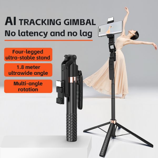 Tracking Selfie Stick Tripod Stand Desktop Subhandle Wireless Remote Selfie Stick with Fill Light Portable Flexible - Image 2